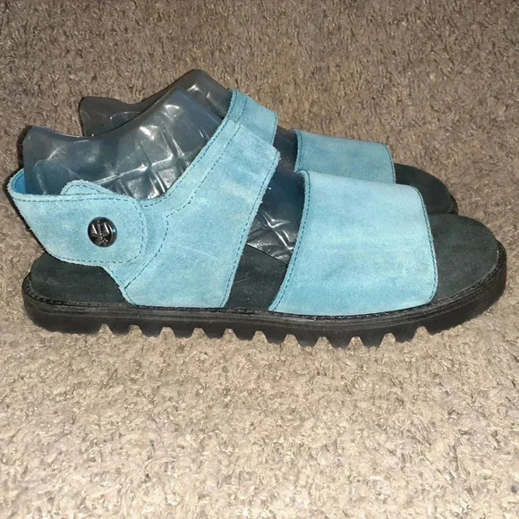 HUNTER-Original Leather Sandals-Blue Suede - Picture 4 of 8